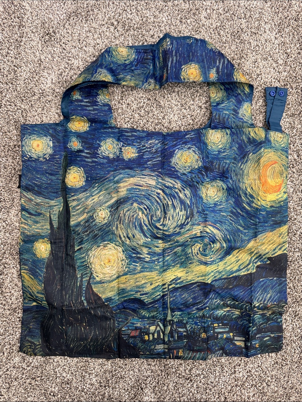 LOQI Reusable Tote Bag with Starry Night Print